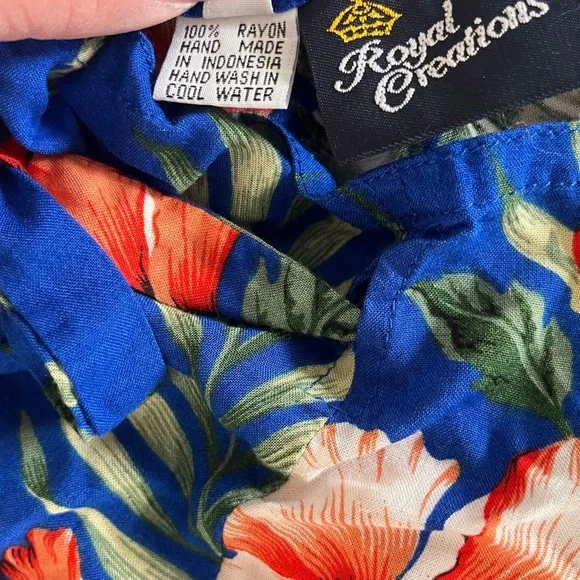 VTG ROYAL CREATIONS Women's Dress Set Hawaiian Hawaii Maxi Skirt Halter Top - Picture 4 of 5